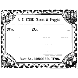Bottle border prescription label