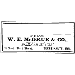 Plain ruled druggist label 01