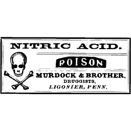 Nitric acid poison label 01