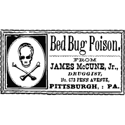 Bed bug poison label