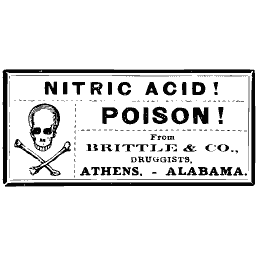 Nitric acid poison label 02