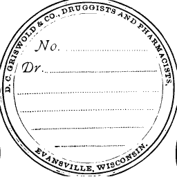 Round druggist label 05