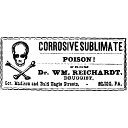 Corrosive sublimate poison label