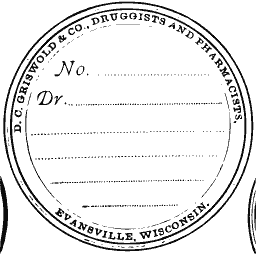 Round druggist label 08