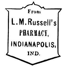 Shield shaped pharmacy label