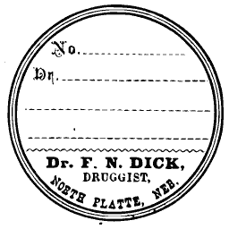 Round druggist label 09