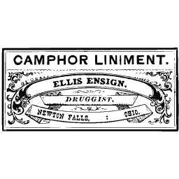 Camphor liniment label