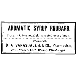 Aromatic syrup of rhubarb label