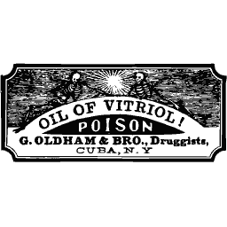 Oil of vitriol poison label 02