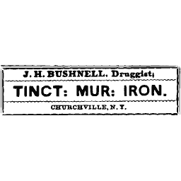 Tincture of muriate of iron label 03