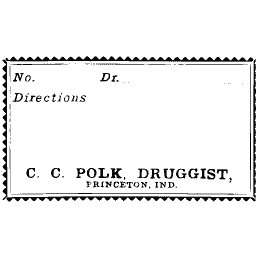 Zigzag border prescription label