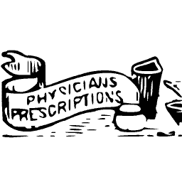Prescriptions scroll with a mortar