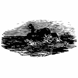 Figure on a dark bank