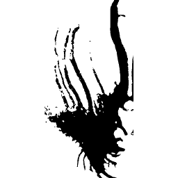 Curved plume blot