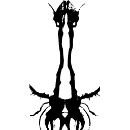 Long-necked bird blot