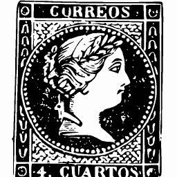 Laurelled head in a dotted circle