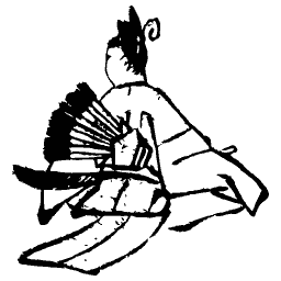 Court figure with an open fan