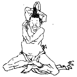 Figure with hands overhead