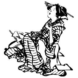 Seated woman with hairpins