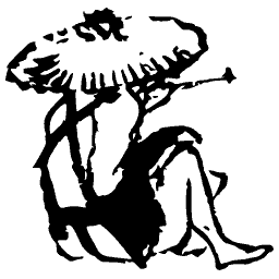 Figure under a parasol