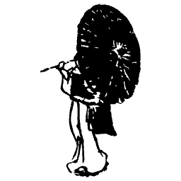 Figure with a parasol