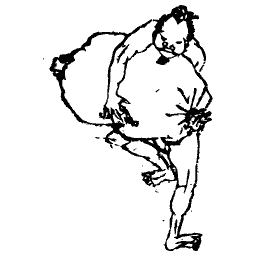 Figure carrying a sack