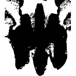 Mirrored blot with spikes