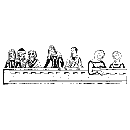 Row of seated figures 01