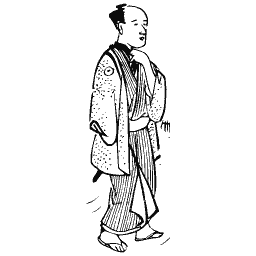 Man in a patterned robe
