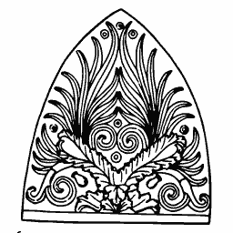 Palmette gable panel 01