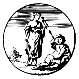 Woman standing by a seated figure