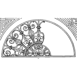 Foliate tracery lunette