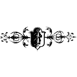Shield shaped monogram cartouche