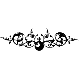 Small cross above a globe