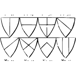 Row of shield outlines