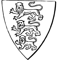 Three lions shield