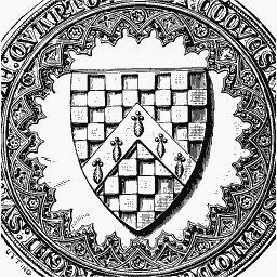Seal with chequered shield 01