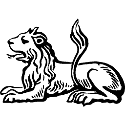 Lion couchant 01