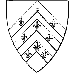 Shield with chevrons and fleurs-de-lis 01