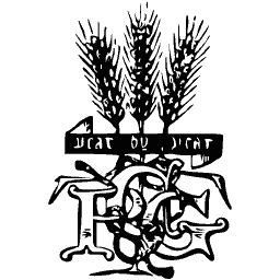 Monogram with wheat and motto 01
