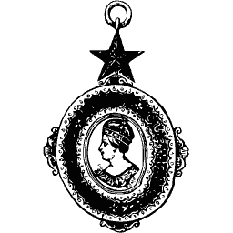 Portrait medal with star
