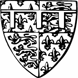 Quartered shield with label 01