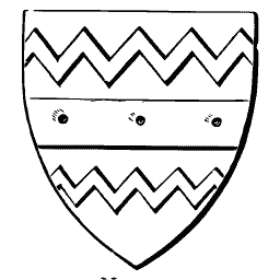 Shield with dancetty bars and roundels
