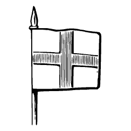 Cross flag on staff