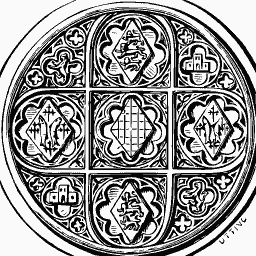Round seal with tracery cross 01