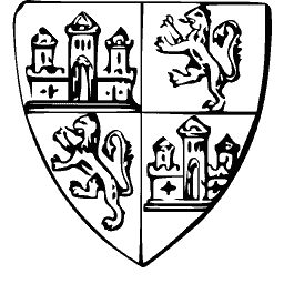 Quartered shield with castles and lions 01