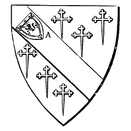 Shield with bend and crosslets