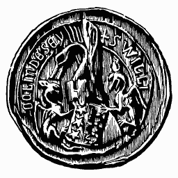 Round seal with shield and eagle