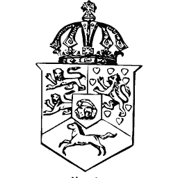 Crowned shield of lions and hearts