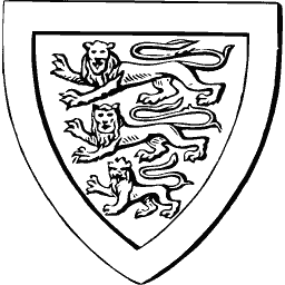 Shield with three lions passant